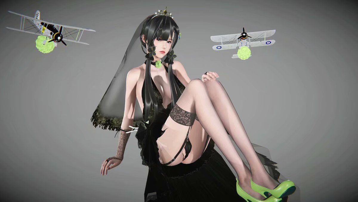 成年虚构角色的日常造型概念，原创概念图，游戏截图
